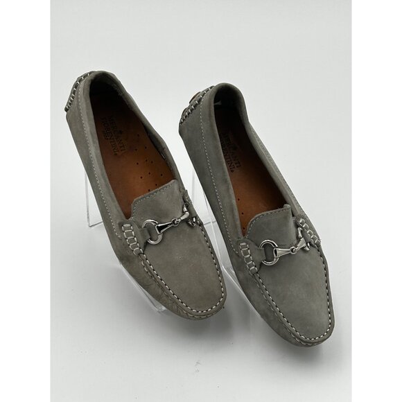 Mercanti Fiorentini Loafers‎ Womens 6 Gray Nubuck Leather Horsebit Moccasins - Picture 6 of 8
